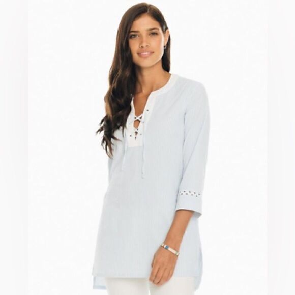 Southern Tide Womens Hailey Performance Seersucker Tunic - Picture 1 of 3